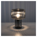 Paul Neuhaus Stolní lampa Fungus ze skla, kouřově šedá