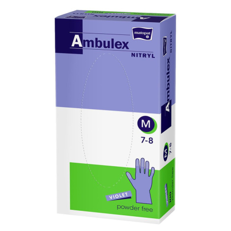 Ambulex Nitryl Rukavice nepudrované violet vel. M 100 ks