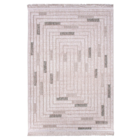 Koberec BENITA 525 zelená-krémová - 133x190 cm