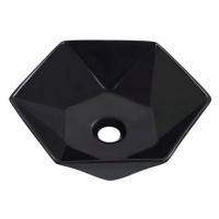 Umyvadlo černé 41 × 36,5 × 12 cm keramika