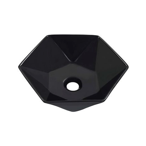 Umyvadlo černé 41 × 36,5 × 12 cm keramika SHUMEE