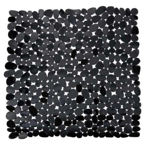 Černá protiskluzová koupelnová podložka Wenko Paradise, 54 x 54 cm