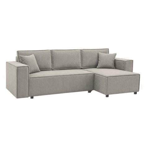 Beautysofa ROHOVÁ ROZKLÁDACÍ POHOVKA Neapol s úložným prostorem, 255 cm, manšestrová látka, capp