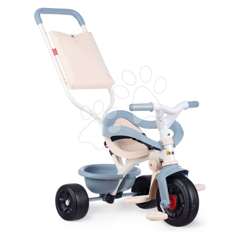 Tříkolka Be Fun Comfort Tricycle Blue Smoby s dvojitou vodicí tyčí a taškou od 10 měsíců