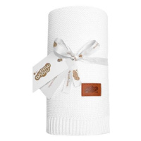Maya Moo Pletená deka pro miminko 80 × 100 cm bílá