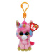 TY Meteor Beanie Boos FANTASIA - vícebarevný jednorožec 8.5 cm clip