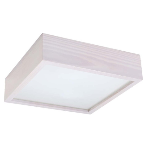 Bílé stropní svítidlo se skleněným stínidlem 30.5x30.5 cm Busha – Nice Lamps