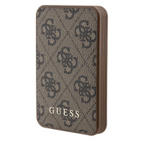 Guess 4G Leather Metal Logo Power Bank 5000 mAh 15W (hnědá)