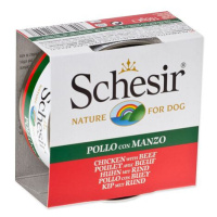 Konzerva SCHESIR Dog kuřecí + hovězí v želé 150 g