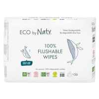 ECO BY NATY Vlhčené ubrousky Naty bez vůně splachovatelné 3 x 56 ks