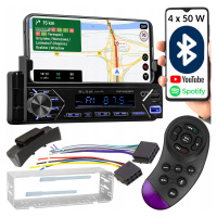 Bluetooth Autorádio 1-DIN Rds Usb Aux Sd Držák Telefonu Dálkové Ovládání