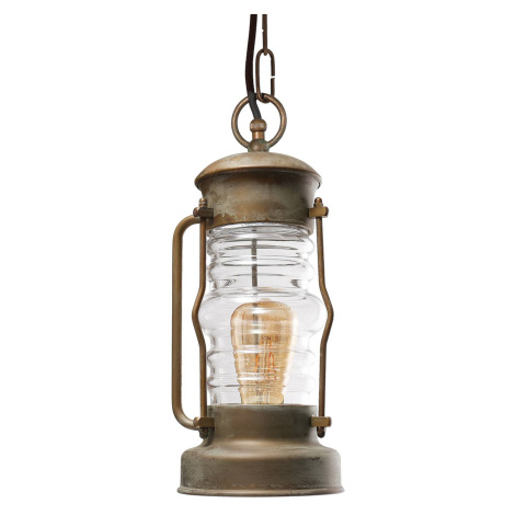 Moretti Luce Závěsná lampa Antiko ve tvaru lucerny, odolná proti mořské vodě
