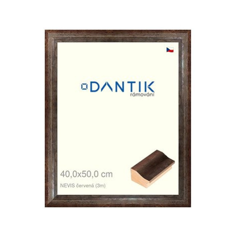 DANTIK rámeček 40 × 50, NEVIS červený plexi čiré