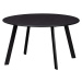 Černý zahradní odkládací stolek WOOOD Fer, ø 70 cm