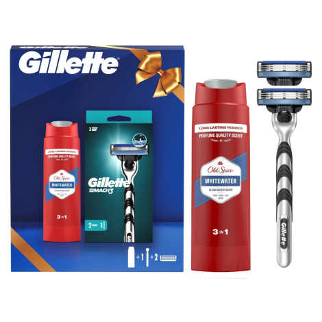 Gillette Xmass sada holicí strojek + 2 hlavice a sprchový gel 250 ml