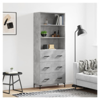 vidaXL Skříň highboard betonově šedá 69,5x34x180 cm kompozitní dřevo