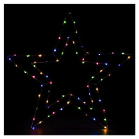 Nexos 91102 NEXOS Vánoční LED dekorace stříbrná hvězda, 50 cm, barevná