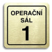 Accept Piktogram "operační sál 1" (80 × 80 mm) (zlatá tabulka - černý tisk)