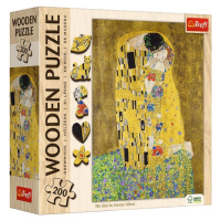 Dřevěné puzzle Art: Gustav Klimt - Polibek 200 dílků