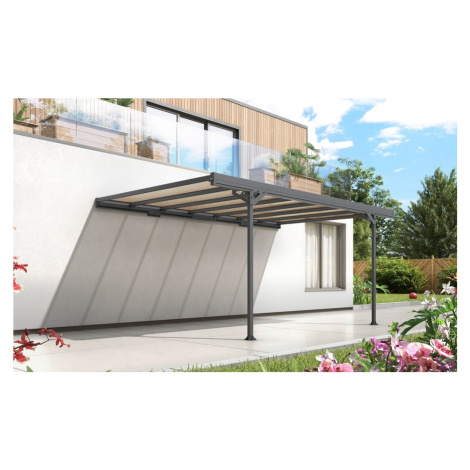 Kovový přístřešek / carport ke zdi 298 x 509 cm Dekorhome Lanitplast