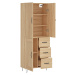 vidaXL Skříň highboard dub sonoma 69,5 x 34 x 180 cm kompozitní dřevo