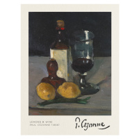 Obrazová reprodukce Lemons & Wine - Paul Cézanne, 30 × 40 cm