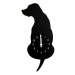 TORO Nástěnné hodiny černý pes 40cm