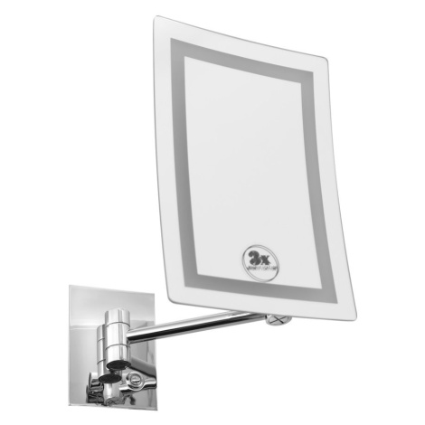 Sapho Kosmetické zrcátko závěsné LED, 160x240mm, chrom