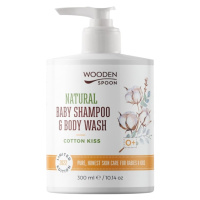 WOODENSPOON Dětský sprchový gel a šampon na vlasy 2v1 Cotton Kiss 300 ml