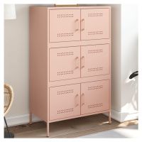 vidaXL Skříň highboard růžová 68 x 39 x 113 cm ocel