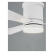 NOVA LUCE stropní ventilátor se světlem SILKY matná bílá ocel a sklo bílé dřevené listy 5 rychlo