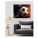 Obrazy na stěnu - Fotbalový míč v rukou Rozměr: 40x50 cm, Rámování: bez rámu a bez vypnutí plátn