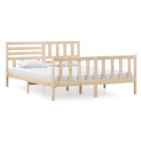 Rám postele masivní dřevo 160 × 200 cm, 3101163