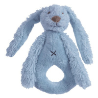 Chrastítko králíček Richie plyšový sytě modrý 18 cm 0+