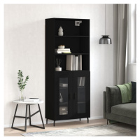 vidaXL Skříň highboard černá 69,5 x 34 x 180 cm kompozitní dřevo