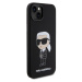 Pouzdro Karl Lagerfeld Liquid Silicone Ikonik NFT iPhone 15 Plus černé Černá