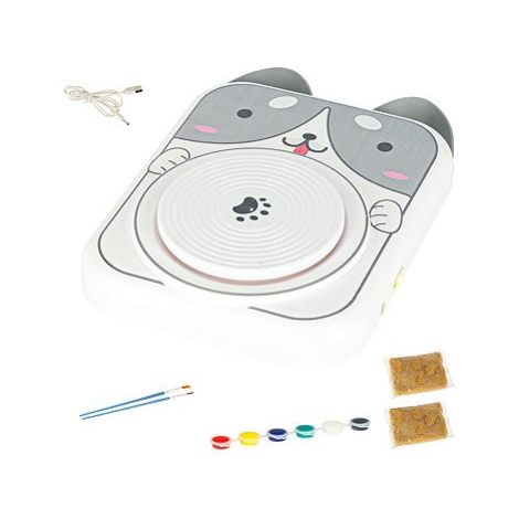 KIK KX3136 Hrnčířský kruh, kreativní sada s hlínou a barvami, šedý