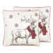 BELIANI, Sada 2 dekorativních polštářů s vánočním motivem 45 x 45 cm červeno bílá SVEN , 298348
