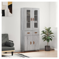 vidaXL Skříň highboard šedá sonoma 69,5 x 34 x 180 cm kompozitní dřevo