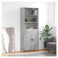 vidaXL Skříň highboard betonově šedá 69,5x34x180 cm kompozitní dřevo