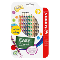 Ergonomické pastelky pro leváky - STABILO EASYcolors sada 12 ks s ořezávátkem