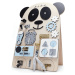 Manibox Senzorická deska Activity board panda Alan modrá