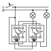 ABB Impuls vypínač č.6+6So dvojitý 1012-0-1671 (2001/6/6 U) 2CKA001012A1671