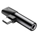 Redukce Baseus Audio Adapter USB-C to Mini Jack 3.5mm + USB-C (black) (6953156282278)