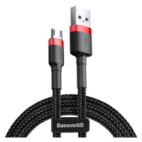 Baseus Cafule extra odolný nylonem opletený kabel USB / Micro USB QC3.0 1,5A 2m black-red