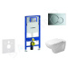 Geberit 111.300.00.5 NH2 - Modul pro závěsné WC s tlačítkem Sigma01, lesklý chrom + Duravit D-Co