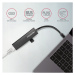 AXAGON HMC-GL3A, USB 3.2 Gen 1 hub, porty 3x USB-A + Gigabit Ethernet, kovový, kabel USB-C 20cm