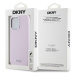 Zadní kryt DKNY Liquid Silicone Silver Metal Logo Magsafe pro Apple iPhone 15 Pro Max, růžová