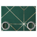 Dekorační vzorovaný závěs s řasící páskou BRILIANTOS zelená 140x250 cm (cena za 1 kus) MyBestHom
