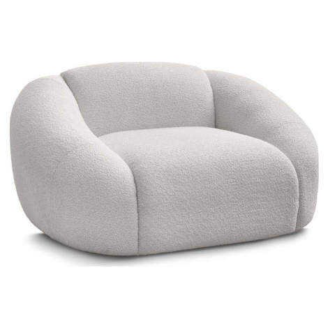 Světle šedé křeslo z textilie bouclé Tina – Bobochic Paris
